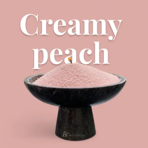 Creamy Peach lõhnatu puuderküünal