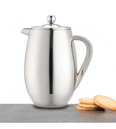 La Cafetière kahe seinaga isoleeritud kohvipresskann, hõbedane – 8 tassi / 1 liiter