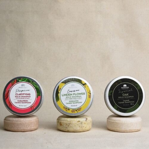 Sügavpuhastav tahke šampoon rabarberiekstraktiga